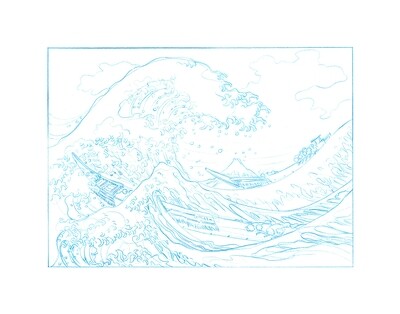 The Great Wave, Hokusai - Signed 8