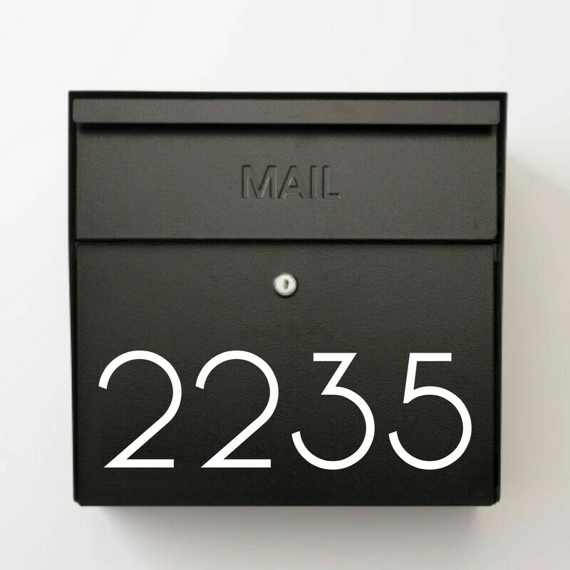 Art Deco Mailbox Numbers