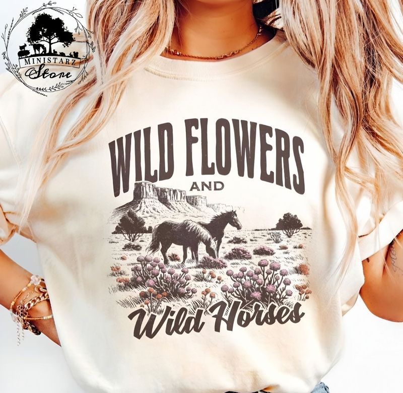 Wild Flowers and Wild Horses