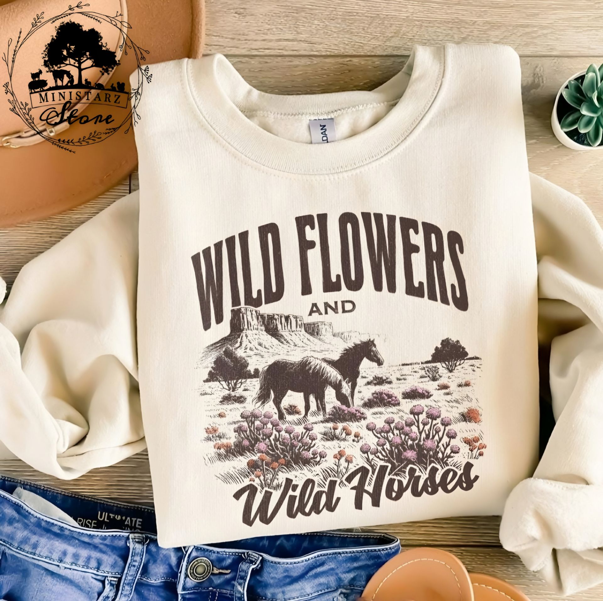 Wild Flowers and Wild Horses