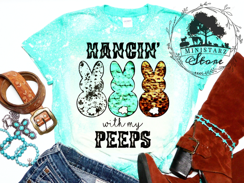 Hangin' with My Peeps Bleached Tee