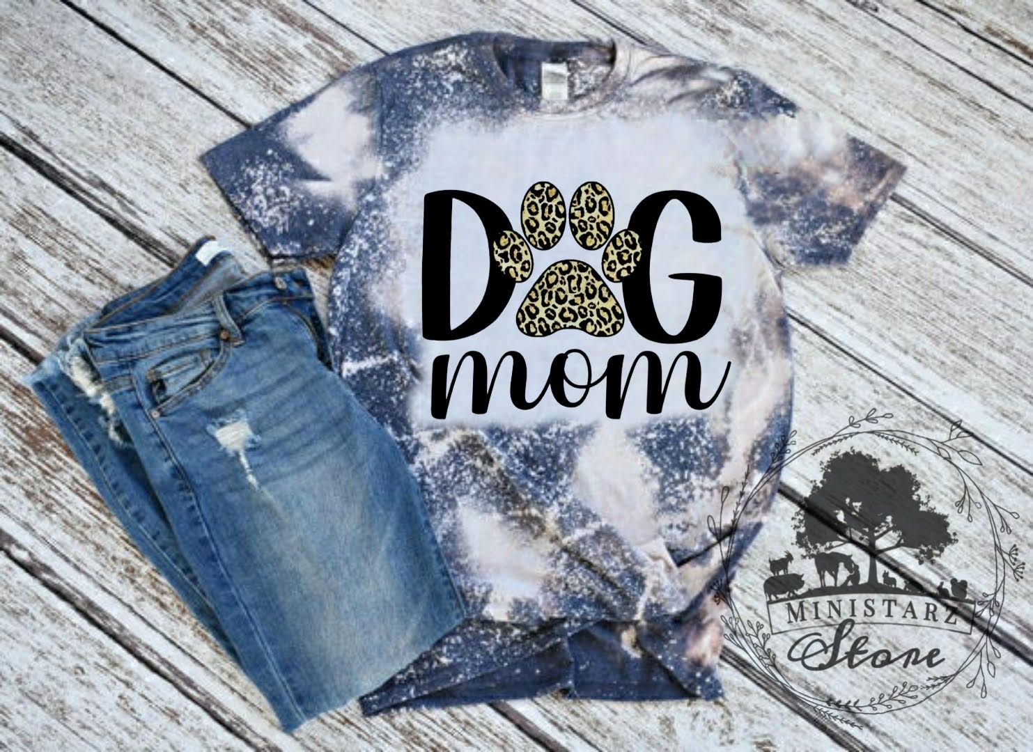 Dog Mom Bleached Tee