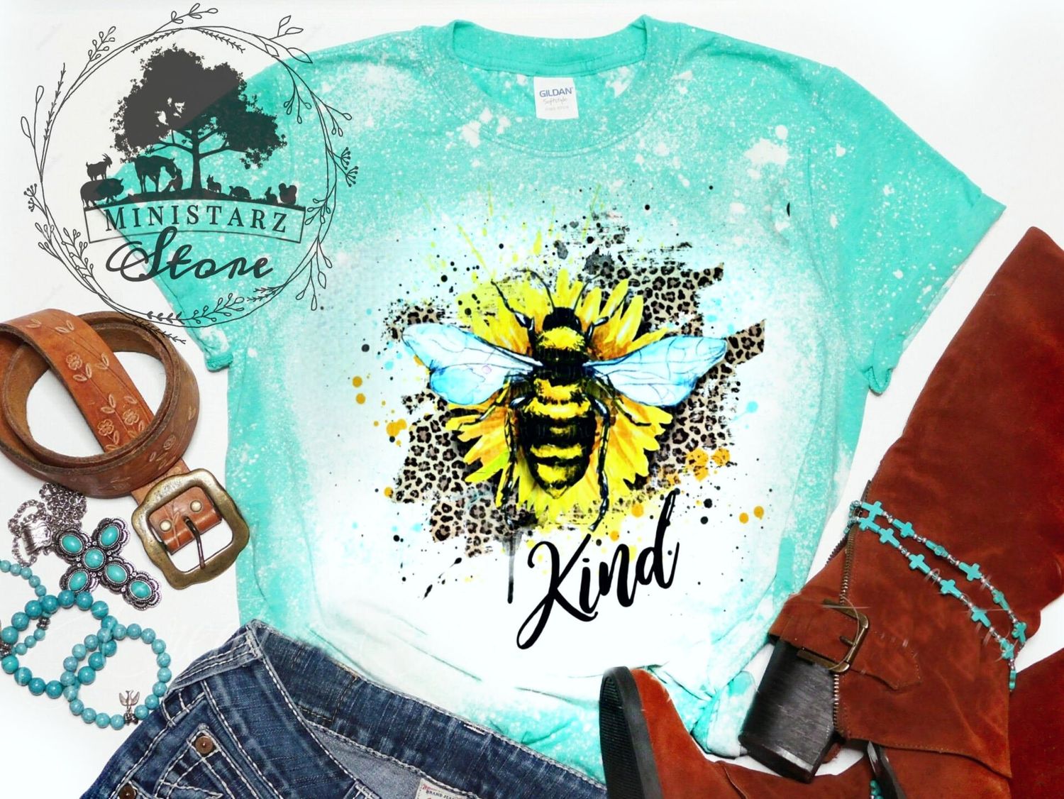 Bee Kind Bleached Tee