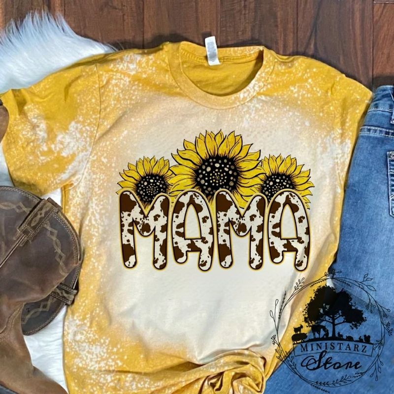 Sunflower Mama Bleached Tee