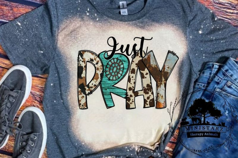 Just Pray Bleached Tee