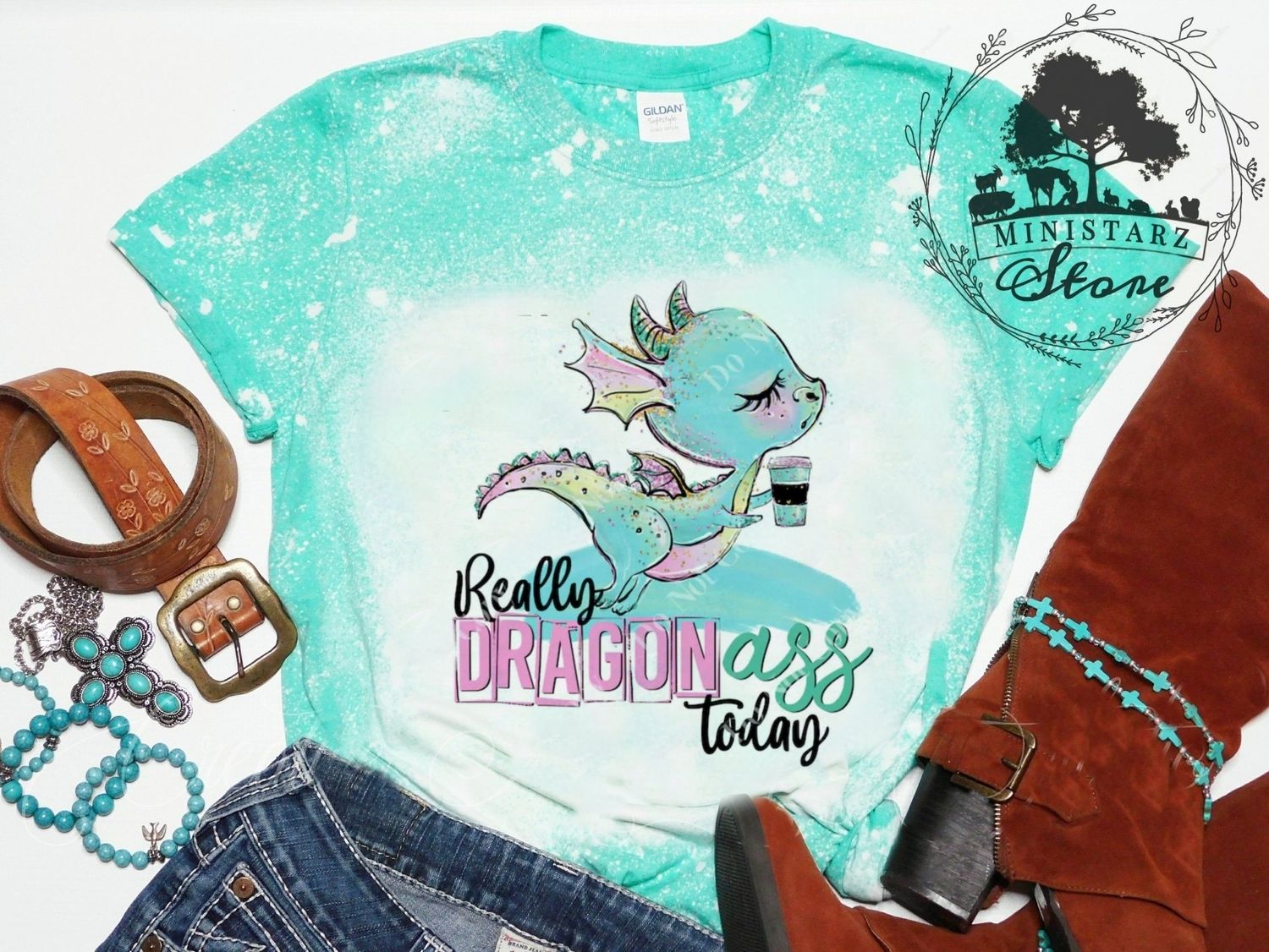 Really Dragon Ass Today Bleached Tee