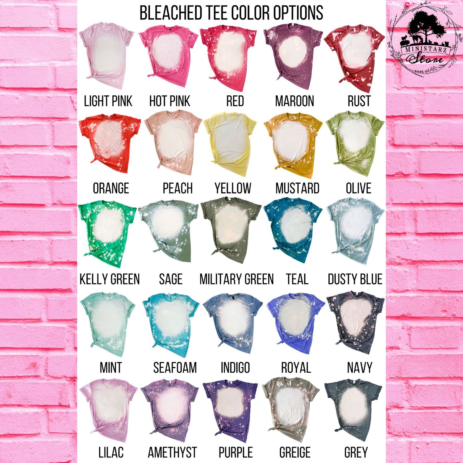Custom Bleached T-Shirts