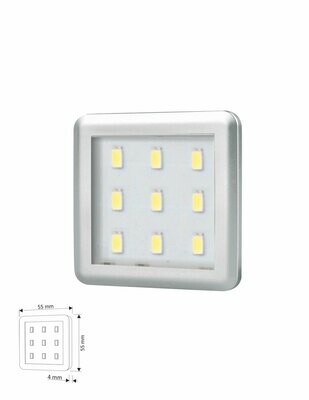 LED-valo NELIÖ 3 - 2,5W - musta/alumiini/valkoinen