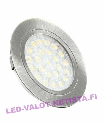 6 valon paketti - Upotettava LED-valo pro1 - 2w - alumiini tai teräs