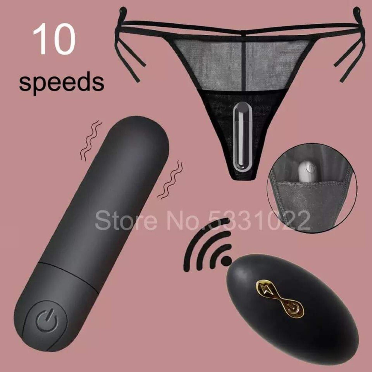 Vibrating Panties 10 Function Wireless Remote Control Rechargeable Bullet Vibrator Strap on Underwear Vibrator for Women Sex
