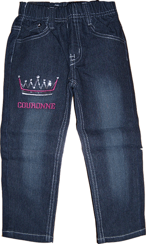 Jeans mit Krone Motiv