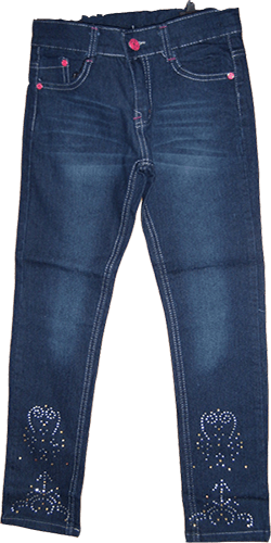 Jeans mit Straßseinchen unteren Hosenbein