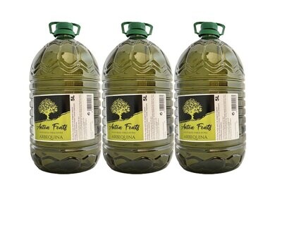 Pack de 3 garrafes de 5 litres d'oli d'oliva  arbequina verge extra