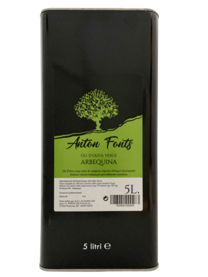 ​Lata de 5 litros de aceite de oliva arbequina  virgen extra