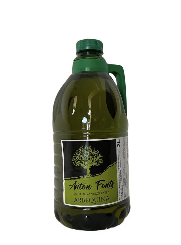 Garrafa de 2 Litres d'oli d'oliva arbequina verge extra