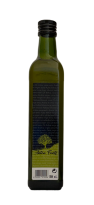 Ampolla de vidre de 50 cl. d'oli d'oliva arbequina verge extra