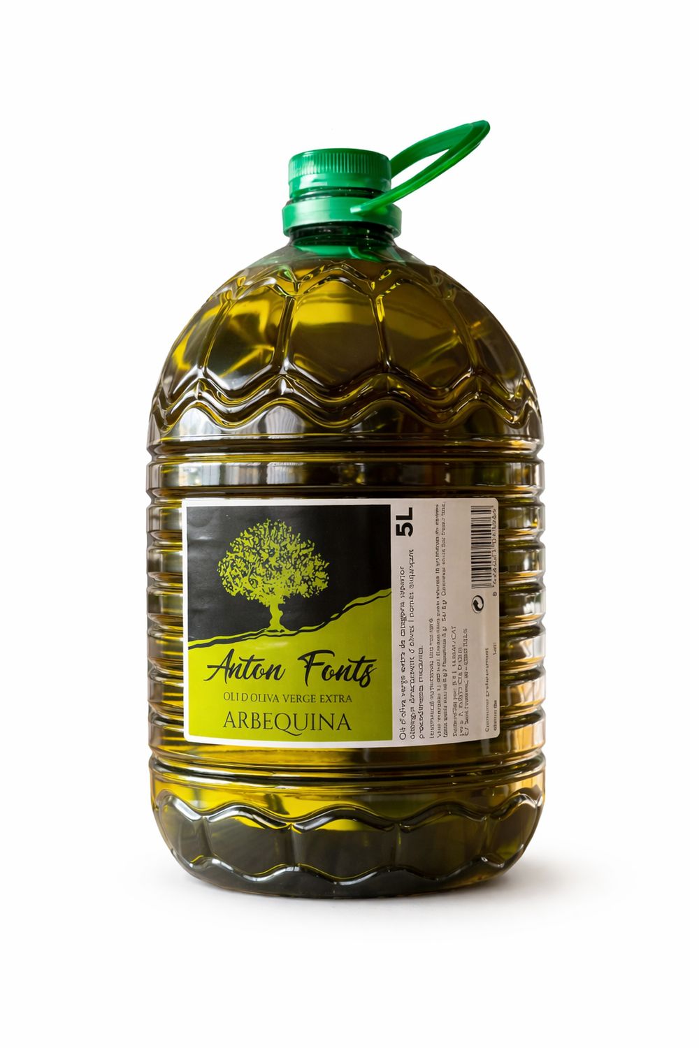Garrafa de 5 litres d'oli d'oliva arbequina  verge extra