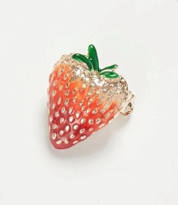 Hand painted Brooch - Strawberry