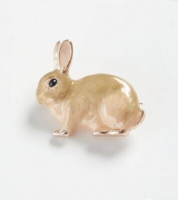 Hand painted Brooch - Bunny Rabbit