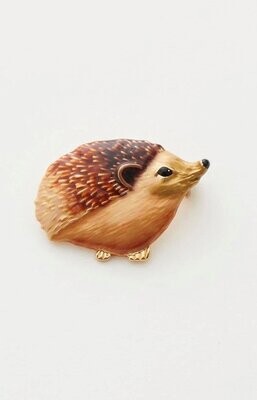Hand painted Brooch - Hedgehog