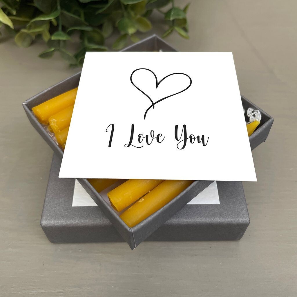 "I love you" - Thoughtful Mini Beeswax Candle Gift Set