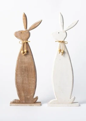 Tall Standing Wooden Rabbit - White ONLY!