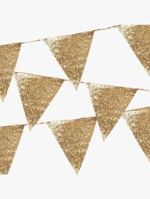 Gold Sparkling Glitter Bunting