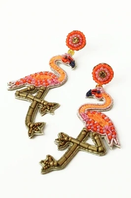 Tropical Flamingo Earrings
