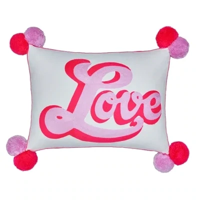 Retro Inspired Cushion - LOVE (recycled PET bottles!)