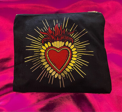 Vintage Style Pouch - Sacred Heart