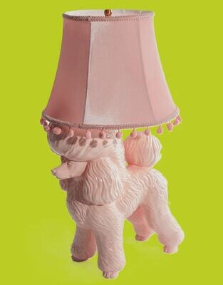 Pink Poodle Lamp
