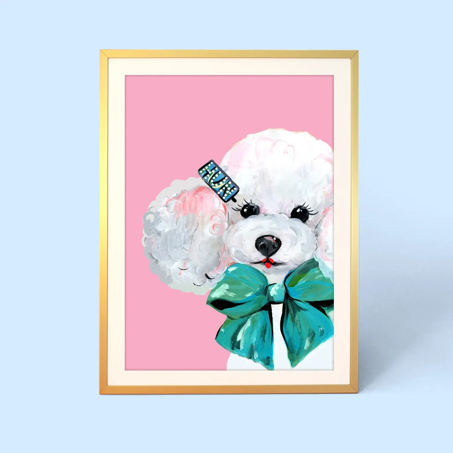 Poodle "Hun" Framed Print