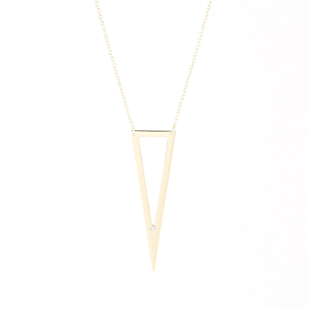 LARGE OPEN TRIANGLE NECKLACE