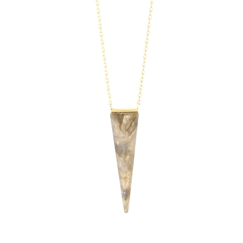 LABRADORITE PYRAMID NECKLACE