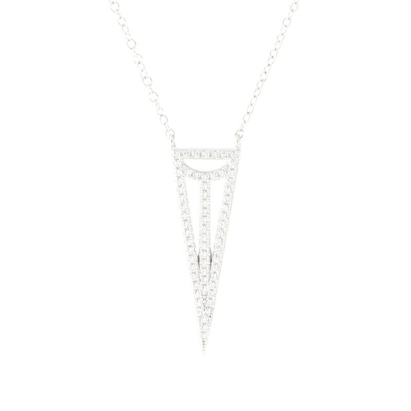 GEOMETRIC CUTOUT TRIANGLE NECKLACE