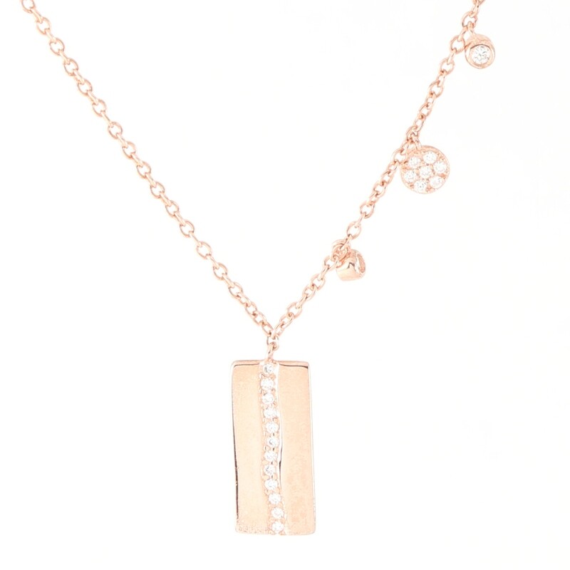 PLATE AND CHARM NECKLACE