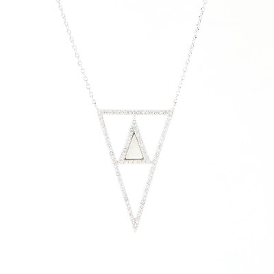 MOTHER OF PEARL CUTOUT NECKLACE