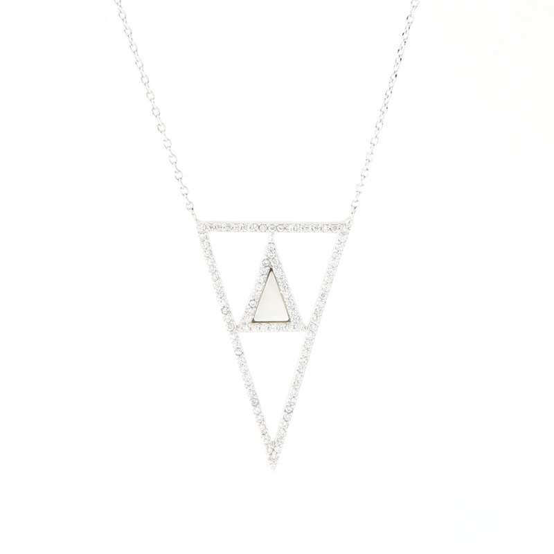MOTHER OF PEARL CUTOUT NECKLACE