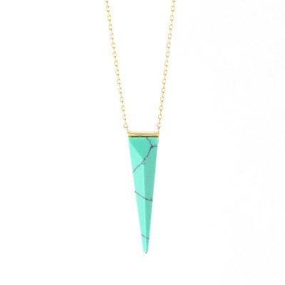 TURQUOISE PYRAMID NECKLACE