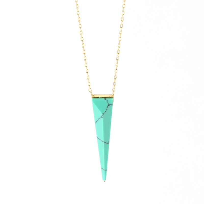 TURQUOISE PYRAMID NECKLACE