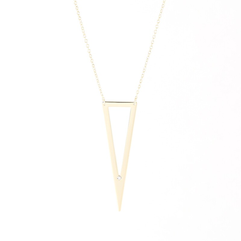 LARGE OPEN TRIANGLE NECKLACE