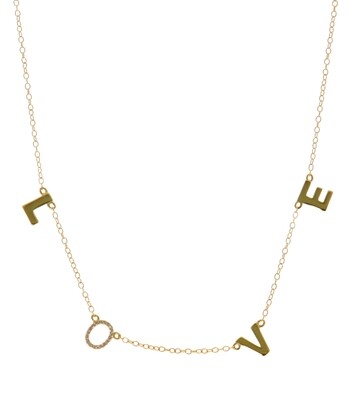 PAVE "O" LOVE LETTERS NECKLACE