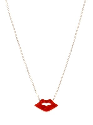 RED OPAL LIPS NECKLACE