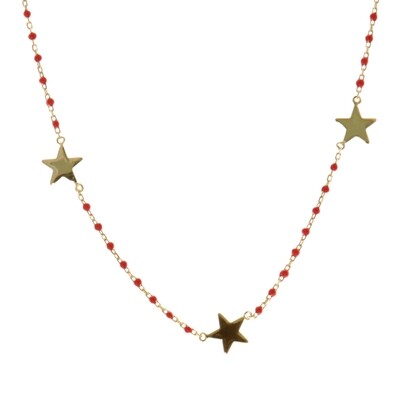RED STARY NECKLACE