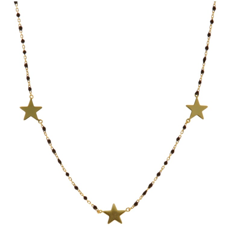 BLACK STARY NECKLACE