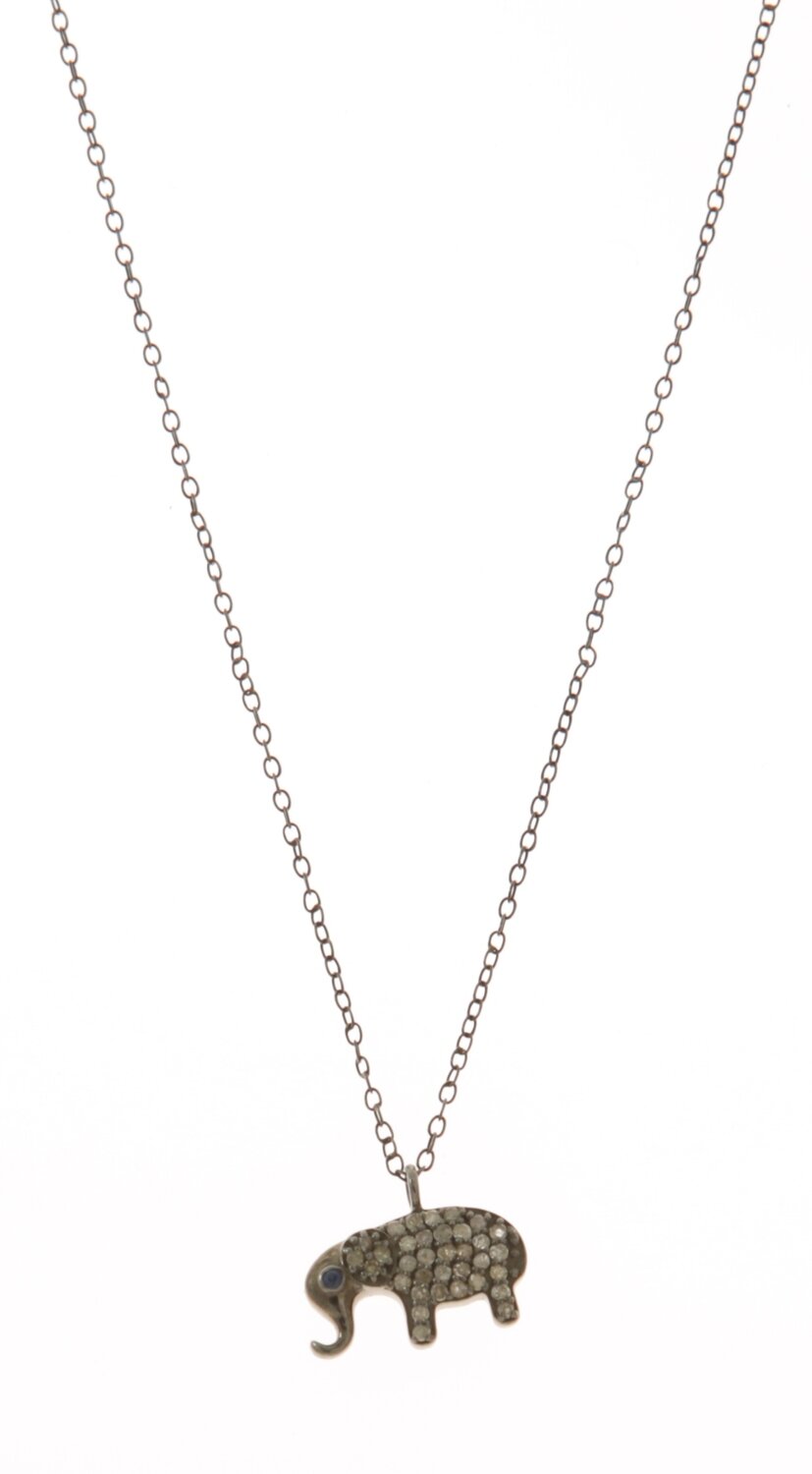 BLACK DIAMOND ELEPHANT NECKLACE