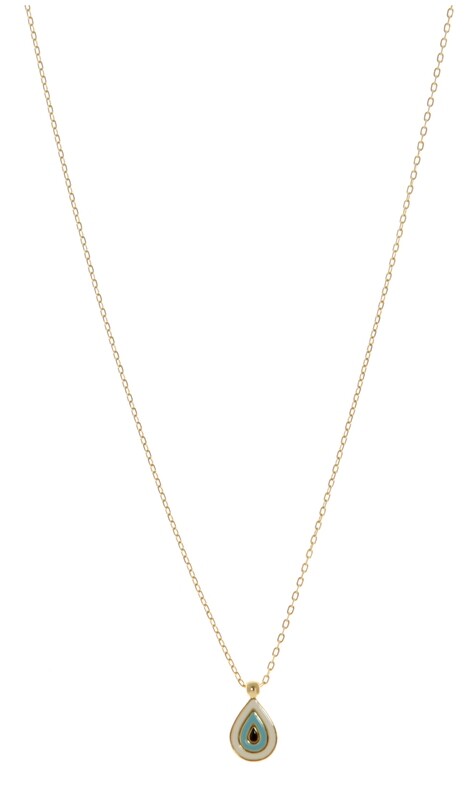EVIL EYE TEARDROP NECKLACE