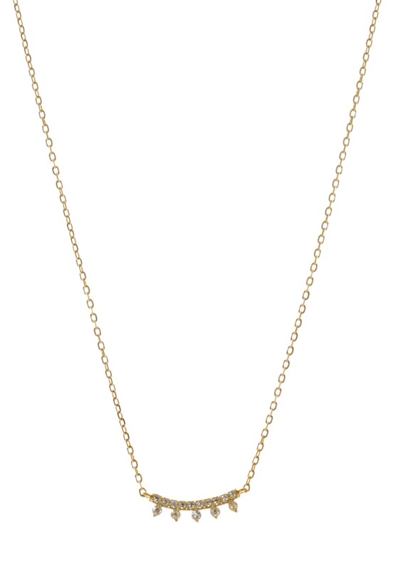CURVED PAVE NECKLACE