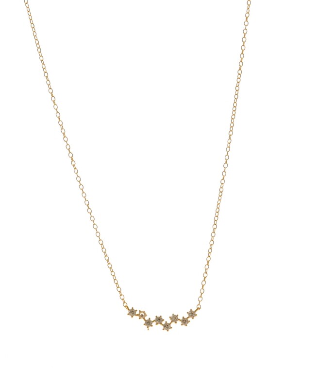 DELICATE EIGHT TINY STARS NECKLACE