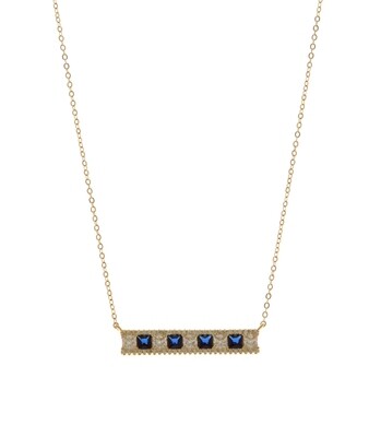 PRINCESS CUT BAR NECKLACE